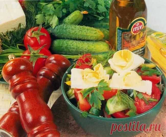 Овощной салат с брынзой по-молдавски
