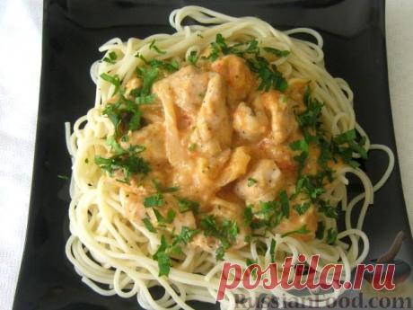 Спагетти с курицей