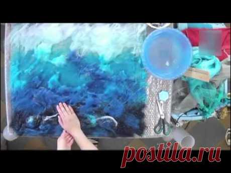 Валяние шерсти. Светильник &quot;Морской&quot;