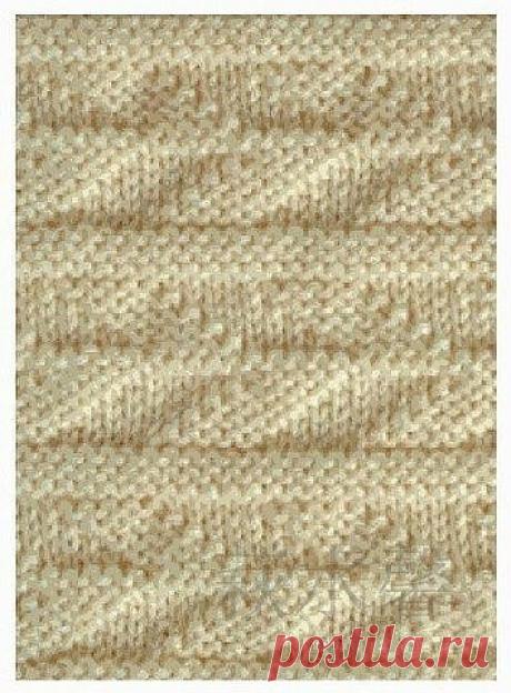 Рельефный узор спицами