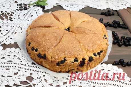 Пирог из черной смородины с яблоками | Рецепт с фото