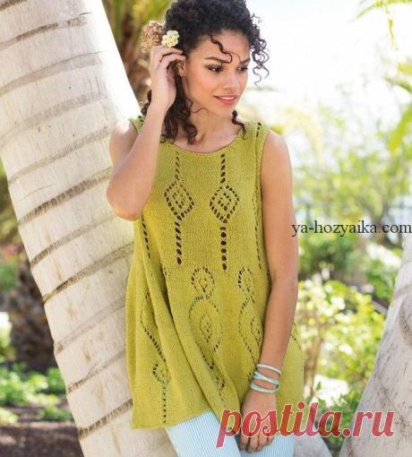 Туника в форме трапеции спицами. Как связать трапецию спицами