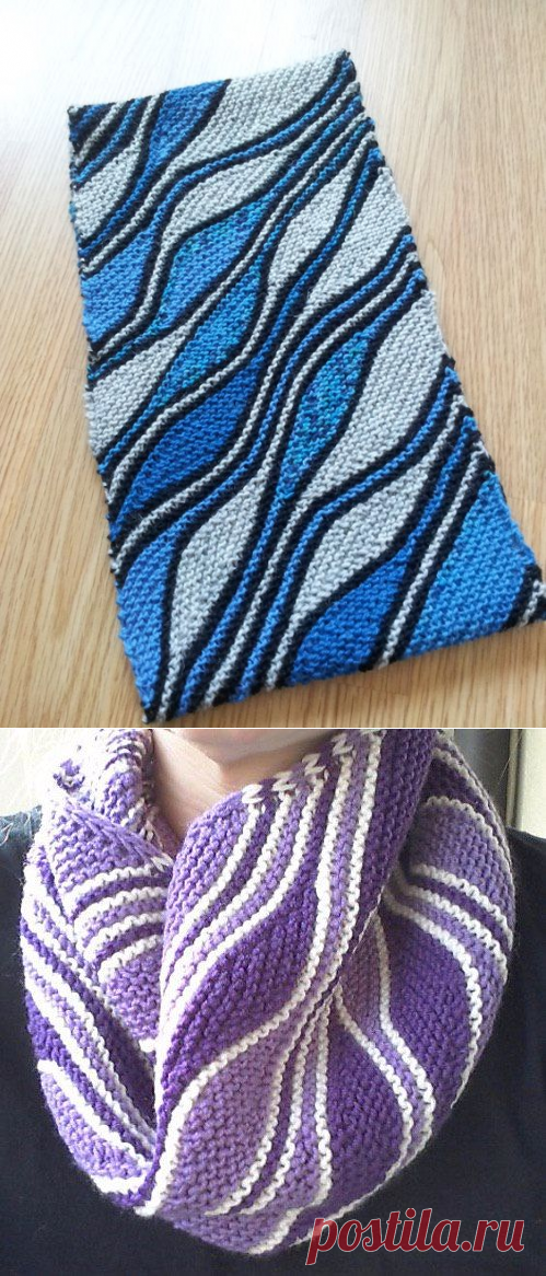 Головные уборы,шарфы и митенки в технике свинг (swing-knitting) - Klubok.ru.com