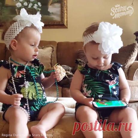 Adorable Sisters Couldn't Be More Opposite