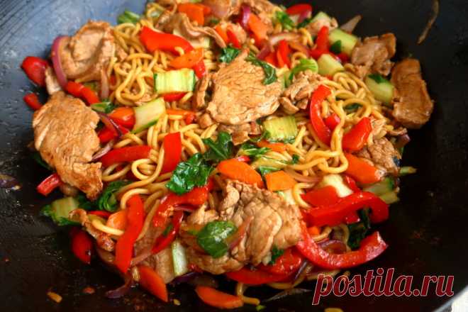 Чоу мейн со свининой (pork chow-mein) — Мой кулинарный дневник