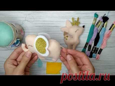 Как вшить деталь в игрушку из фетра. ПОДРОБНО И КРУПНЫМ ПЛАНОМ