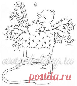 Вытынанки на Новый год 2017: шаблоны, распечатать