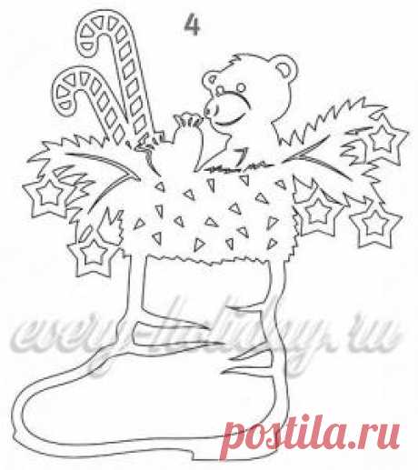 Вытынанки на Новый год 2017: шаблоны, распечатать
