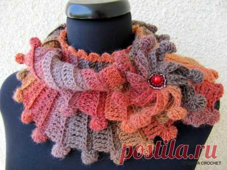 Вязание крючком шарф PATTERN Уникальный крючком шарф с от LyubavaCrochet