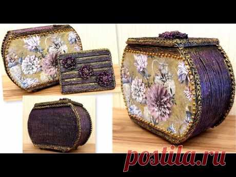 DIY/Amazing cardboard box /Recycled Crafts Ideas/Decoupage