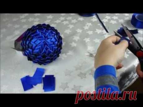 Jak zrobić bombkę styropianową ze wstążki - karczoch (tutorial)