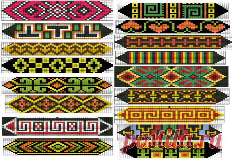 Схема узоров для ручного ткачества