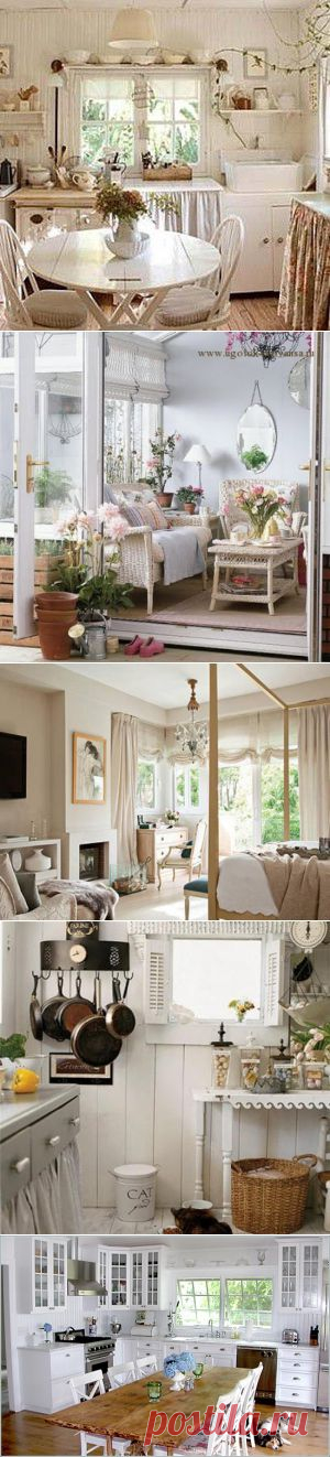 Стиль Прованс в интерьере - фото гостиной, кухни, спальни | семиделка.ру