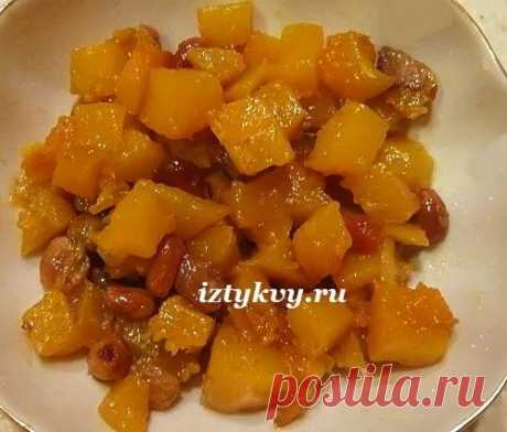 Запеченная тыква с медом и изюмом в духовке, рецепт с фото