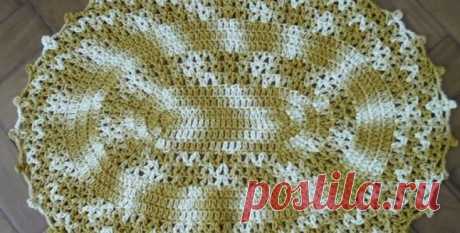 Мир волшебного руко-делия. Как связать овальный коврик крючком.