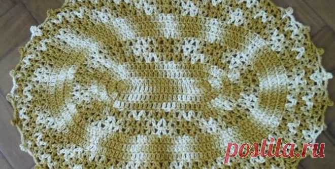 Мир волшебного руко-делия. Как связать овальный коврик крючком.
