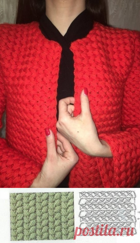 Кардиган крючком.