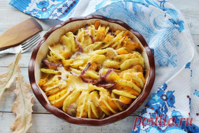 Картошка с тыквой в духовке запеченная рецепт с фото пошагово - 1000.menu