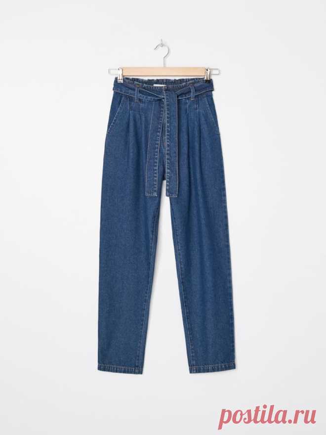 Джинсовые брюки carrot fit с поясом, HOUSE, XN092-59J