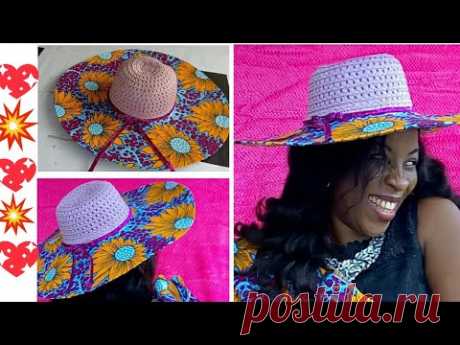 DIY Ankara summer straw hat