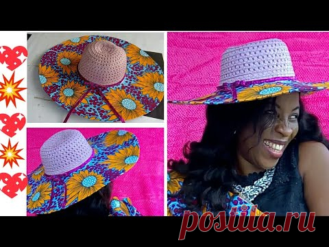 DIY Ankara summer straw hat