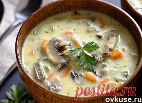 Сливочный суп с рисом и грибами - Простые рецепты Овкусе.ру