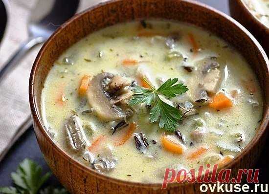 Сливочный суп с рисом и грибами - Простые рецепты Овкусе.ру