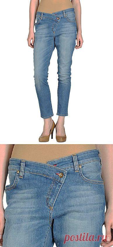 Если джинсы велики / Переделка джинсов /