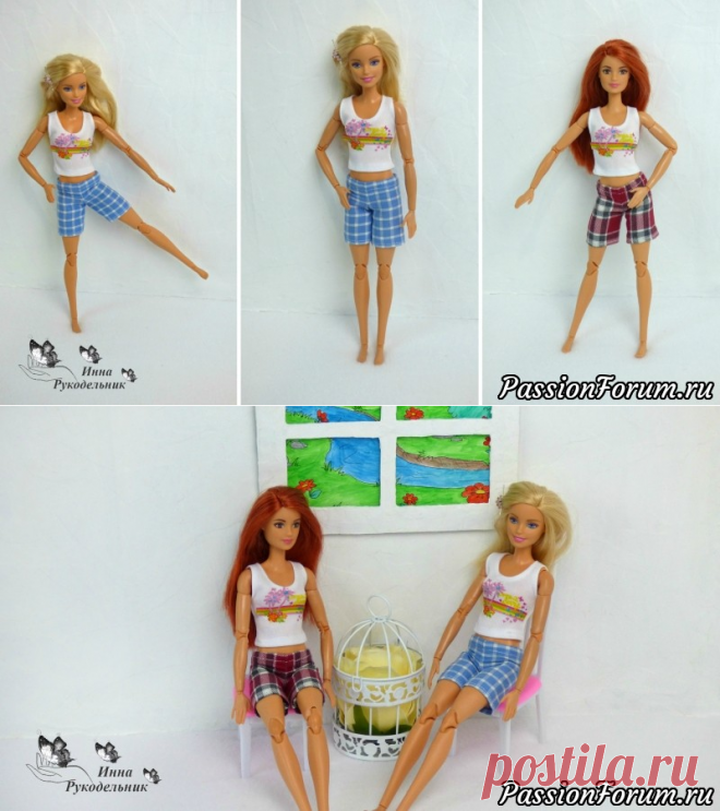 Как сшить ШОРТЫ для куклы Barbie своими руками (DIY) - запись пользователя Инна Рукодельник (Инна) в сообществе Шитье в категории Швейная мастерская