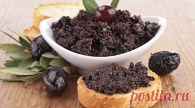 Бутерброды с паштетом из маслин