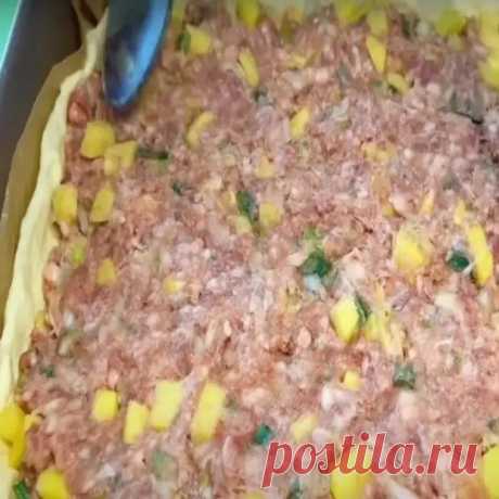 Мясной пирог с картофелем на ужин. Быстрое тесто для пирога с любой начинкой - В кастрюльке - Медиаплатформа МирТесен