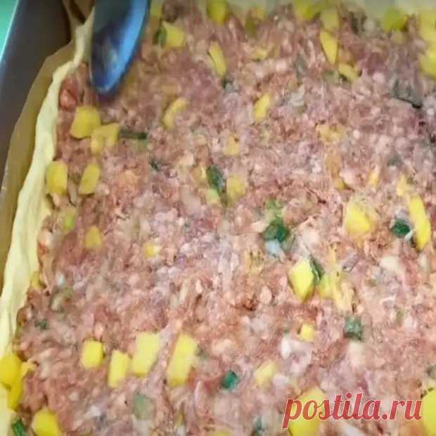 Мясной пирог с картофелем на ужин. Быстрое тесто для пирога с любой начинкой - В кастрюльке - Медиаплатформа МирТесен