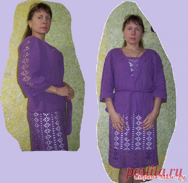 . Жакет сиреневый - Все в ажуре... (вязание крючком) - Страна Мам