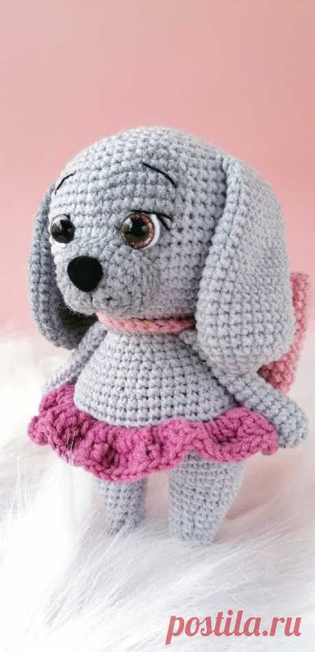 PDF Собачка Бетти крючком. FREE crochet pattern; Аmigurumi animal patterns. Амигуруми схемы и описания на русском. Вязаные игрушки и поделки своими руками #amimore - Собака, пёс, собачка, щенок, пёсик.