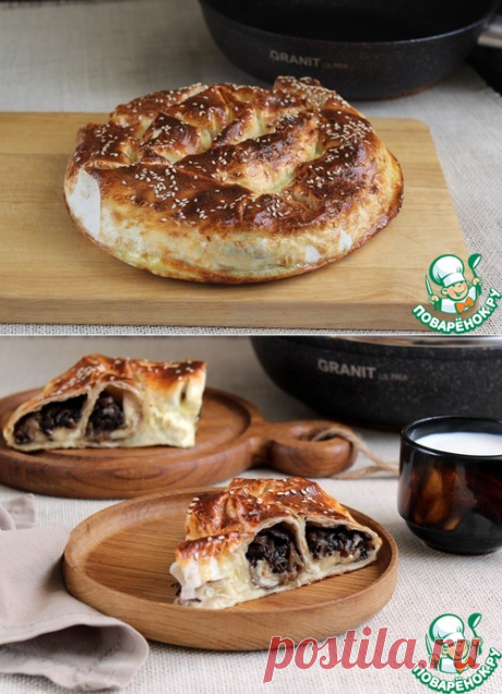 Пирог из лаваша "Улитка" – кулинарный рецепт