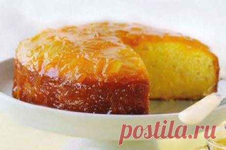 Пирог с апельсинами из кукурузной муки