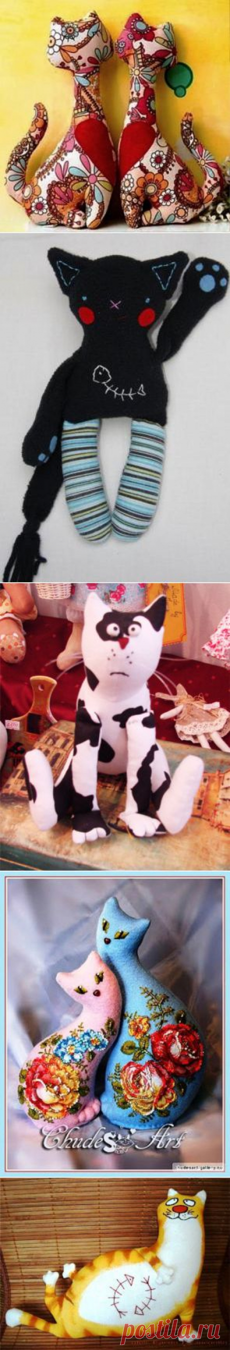 Как сшить игрушку примитива , котята, кот. Выкройка кошек, кота / Мастер-класс