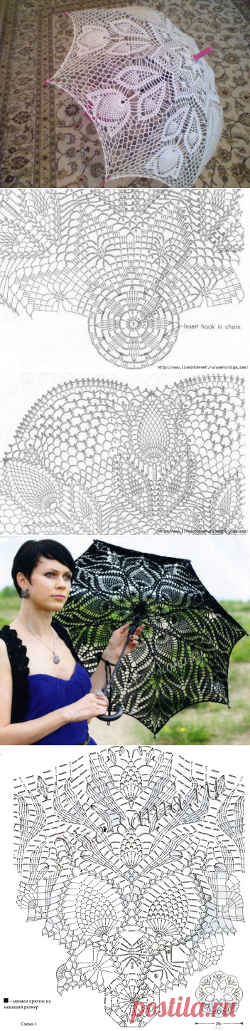 Как растут вязаные зонтики