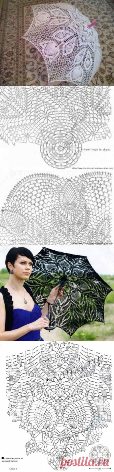 Как растут вязаные зонтики