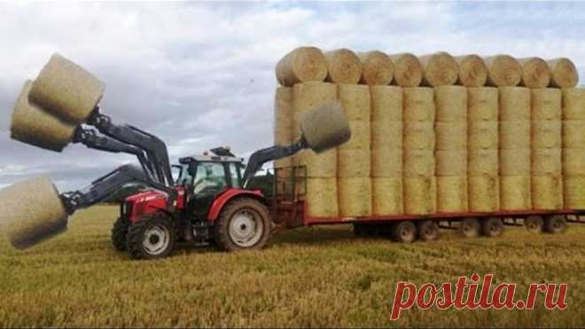 World Amazing Modern Agriculture Equipment and Mega Machines: Hay Bale Handling Tractor, Loader