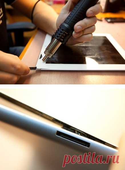 Как самостоятельно заменить разбитое или треснувшее сенсорное стекло на экране или дисплее планшета своими руками в домашних условиях. Подробная инструкция замены стекла на планшете с наглядными поэтапными фото