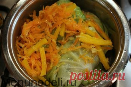 Рецепт голубцов с грибами постных / Меню недели