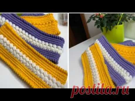 Повязка на голову, вязаная крючком ☕️🧶