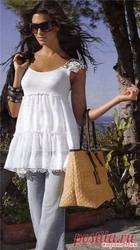 Комбинированные модели: ткань + крючок. - Все в ажуре... (вязание крючком) - Страна Мам