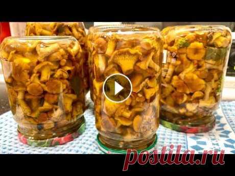Лисички маринованные, легко и вкусно! Как мариновать лисички на зиму. Готовим маринованные лисички на зиму. На 5 литров воды: Соль 3 ст.л. с горкой. Сахар 2 ст.л. Специи: гвоздика, лавровый лист, черный перец горошком, у...