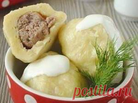 Картофельные клёцки с мясом - рецепт с фото