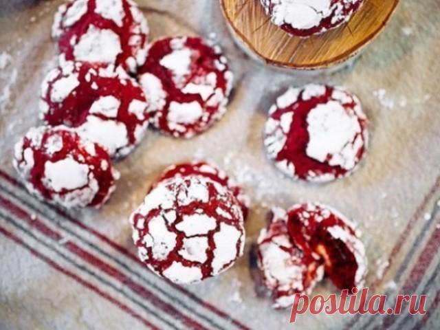 Печенье «Красный бархат» — яркое, ароматное и очень вкусное.