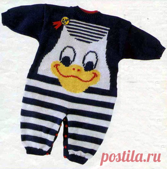 Комбинезон для малыша » Вязание, вязание спицами, вязание крючком, Схемы вязания, вышивание, макраме, бисероплетение - все это на нашем сайте