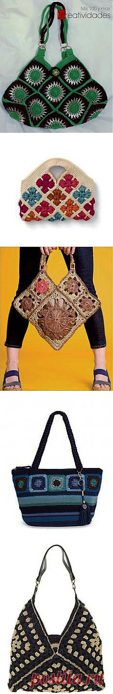 Bags, purses and etc. - squares and etc. в Pinterest