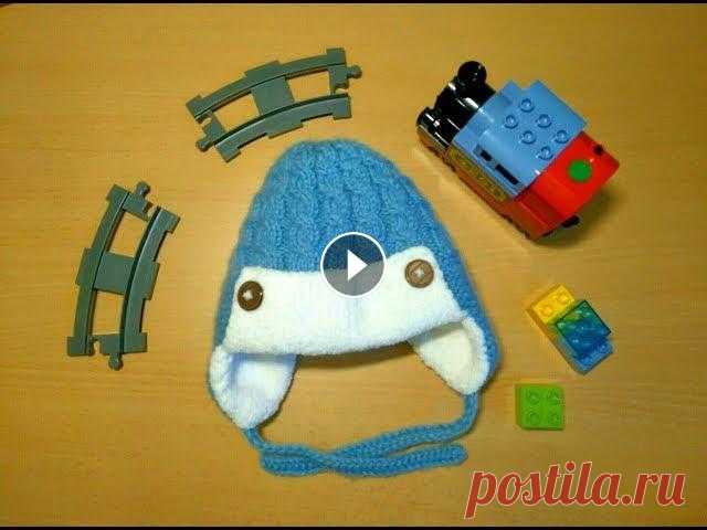 Двойная детская шапка с ушками спицами. Мастер-класс. Кто хочет связать своему малышу такую замечательную шапочку? Этот МК для Вас! Эта шапочка связана для малыша 1 - 1,5 г. на размер 48-49 см из пряжи Al...